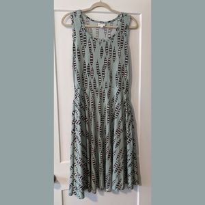 Lularoe Nikki Dress Feather Print